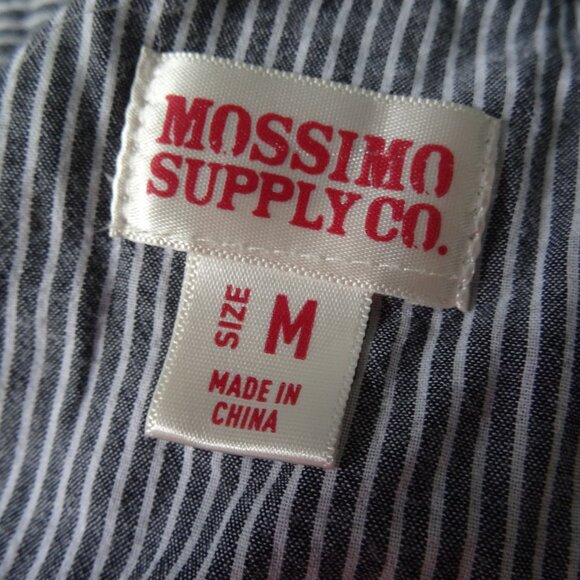 womens striped button up shirt with pockets size M - Picture 5 of 7